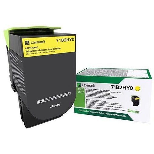 LEXMARK 71B2HY0 YLW RETURN PROG. TONER