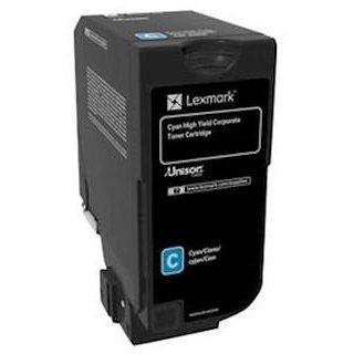 LEXMARK 74C2HCE TONER CARTRIDGE CYAN