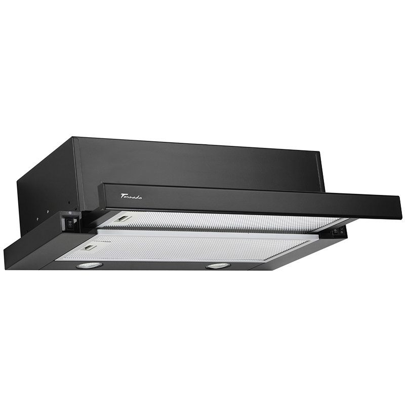 Hota telescopica incorporabila Tornado Storm 700 (60), latime 60 cm, negru