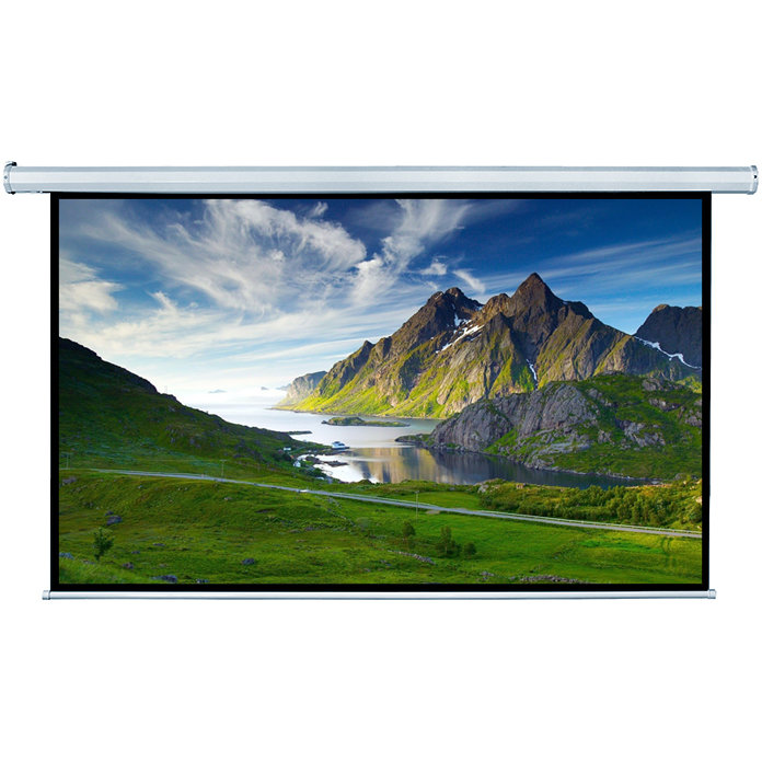 Ecran proiectie electric perete/tavan Blackmount, marime vizibila 260cm x 147cm, cu telecomanda, Format 16:9