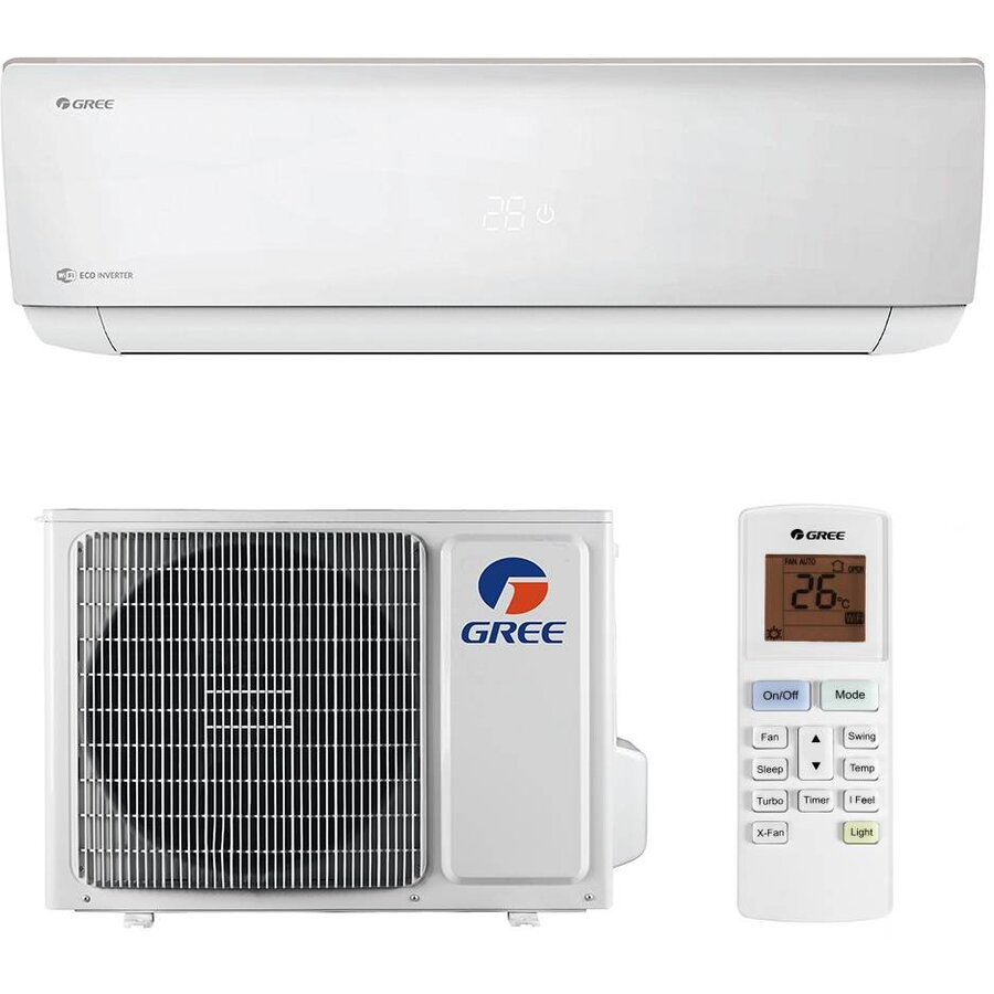 Instalatie de aer conditionat Aparat de aer conditionat GREE Eco Inverter Bora A4 Silver 24000 btu, Wi-Fi Control Integrat, Filtru Silver Ion, Generator Cold Plasma, Alb