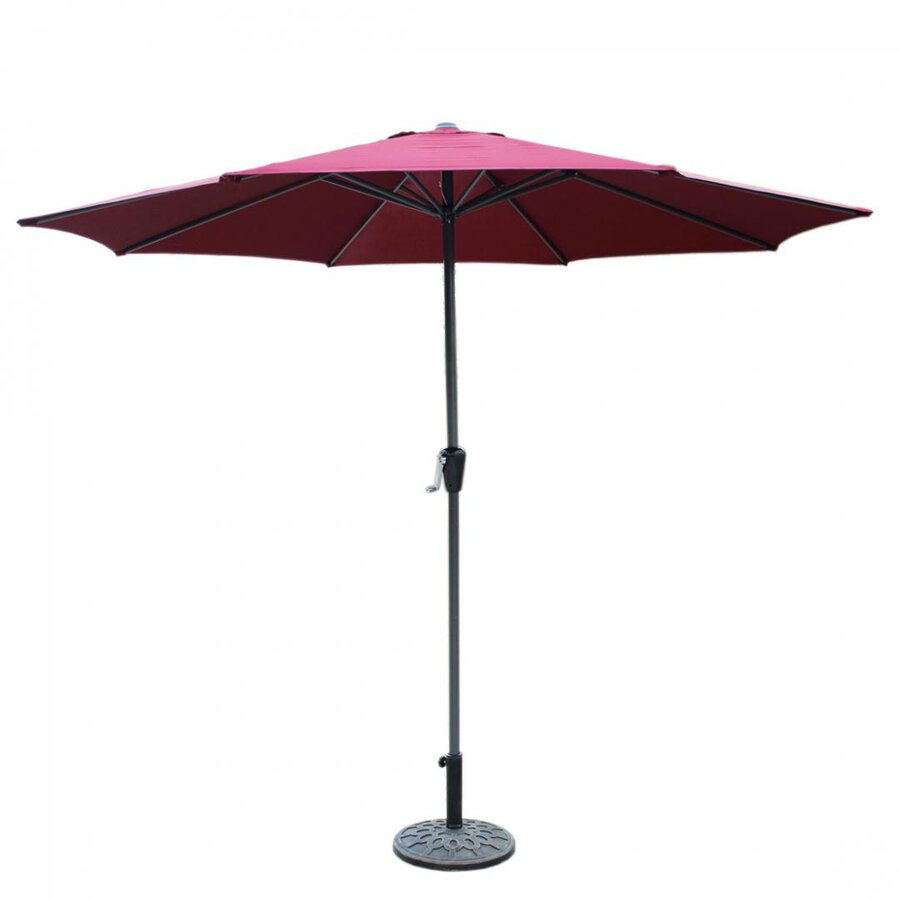 Umbrela Terasa Heinner, Dia, STUD006, 270 cm, otel si poliester, Roz