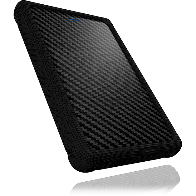IcyBox External 2,5'' HDD/SSD case SATA, USB 3.0, protection sleeve, Black
