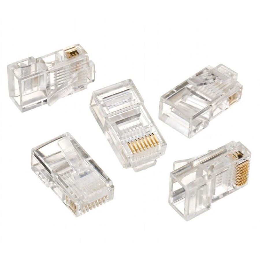 MUFE RJ45 GEMBIRD Cat5e, pt. UTP, 50 buc., 30u contacte aurite, pt. fire solide, LC-8P8C-001/50