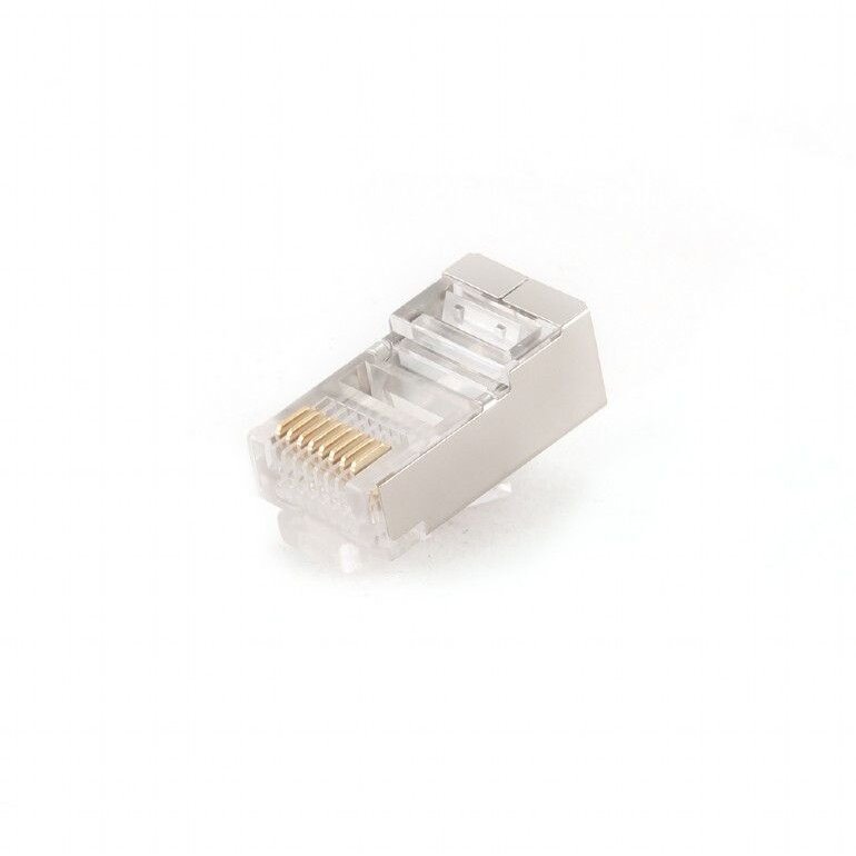 MUFE RJ45 GEMBIRD Cat5e. pt. FTP,  10 buc., ecranata, 30u contacte aurite, PLUG5SP/10