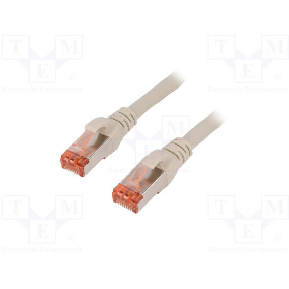 DIGITUS Premium CAT 6 SSTP patch cable, Length 20m, Color grey