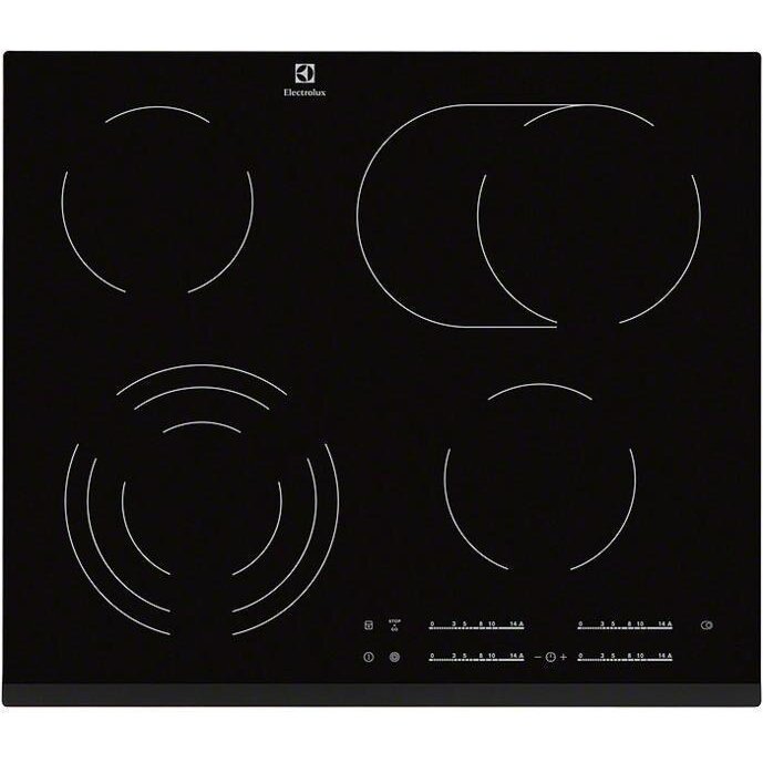 Plita incorporabila Electrolux EHF6547FXK, Vitroceramica, 4 zone de gatit, DirectAccess, Booster, SoundOff, EcoTimer, 60 cm, Negru