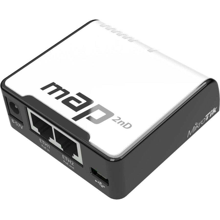 Access Point Wireless N MikroTik 64MB RAM, 2xLAN, 2,4GHz, Alb\Negru
