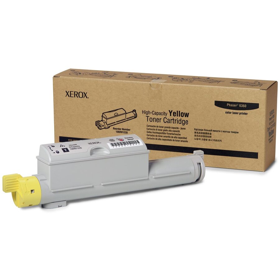 CARTUS TONER YELLOW 106R01220 12K SN ORIGINAL XEROX PHASER 6360N