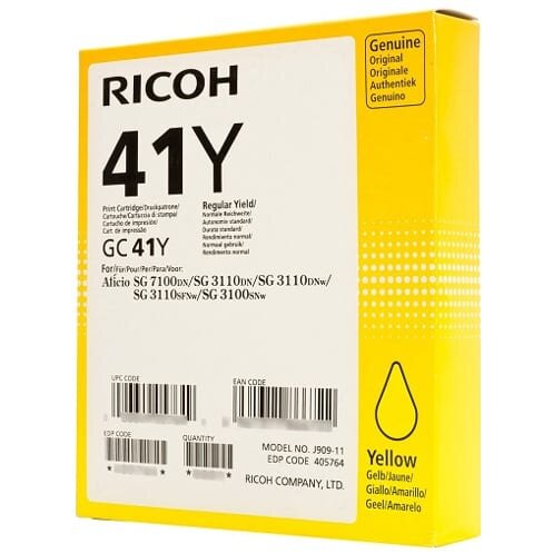 CARTUS TONER YELLOW 405764 GC-41Y 2,2K ORIGINAL RICOH AFICIO SG 3100SNW