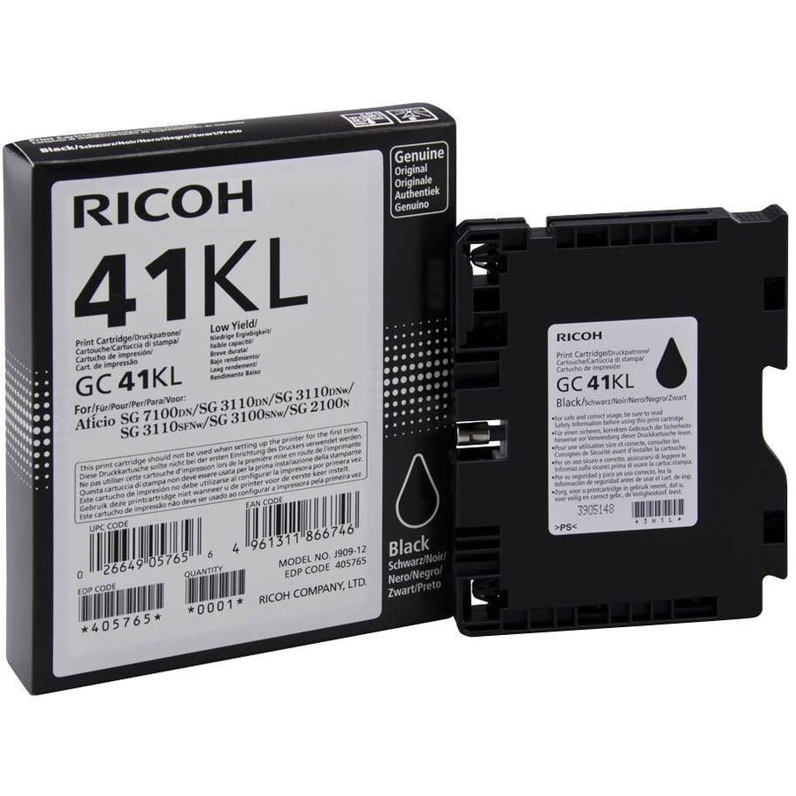 CARTUS TONER BLACK 405765 GC-41KL 0,6K ORIGINAL RICOH AFICIO SG 2100N