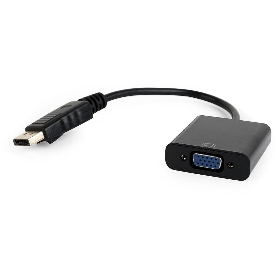 Adaptor Displayport tata la VGA mama, Gembird, A-DPM-VGAF-02, negru