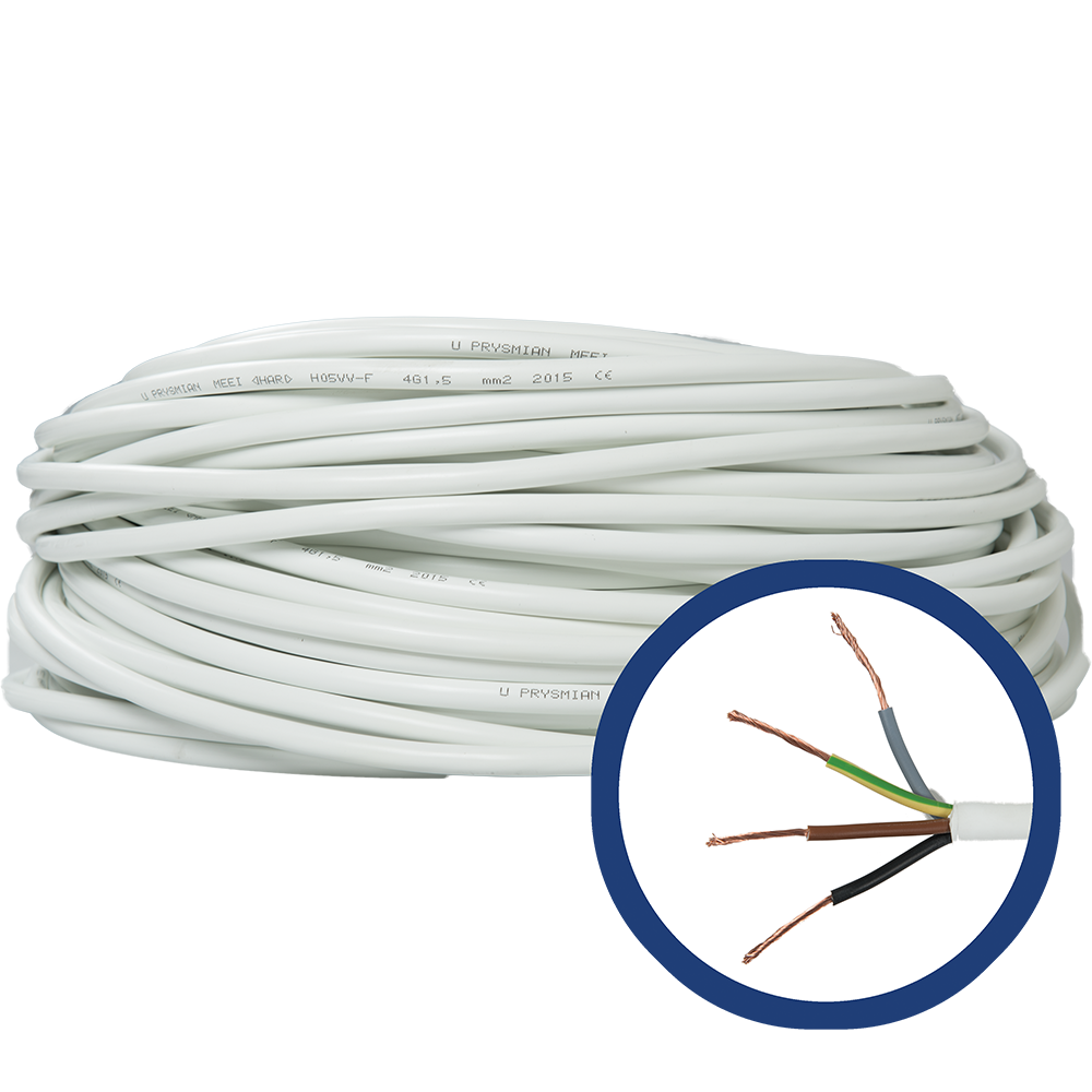 Cablu electric MYYM H05VV-F, 4 x 1.5 mmp, izolatie PVC