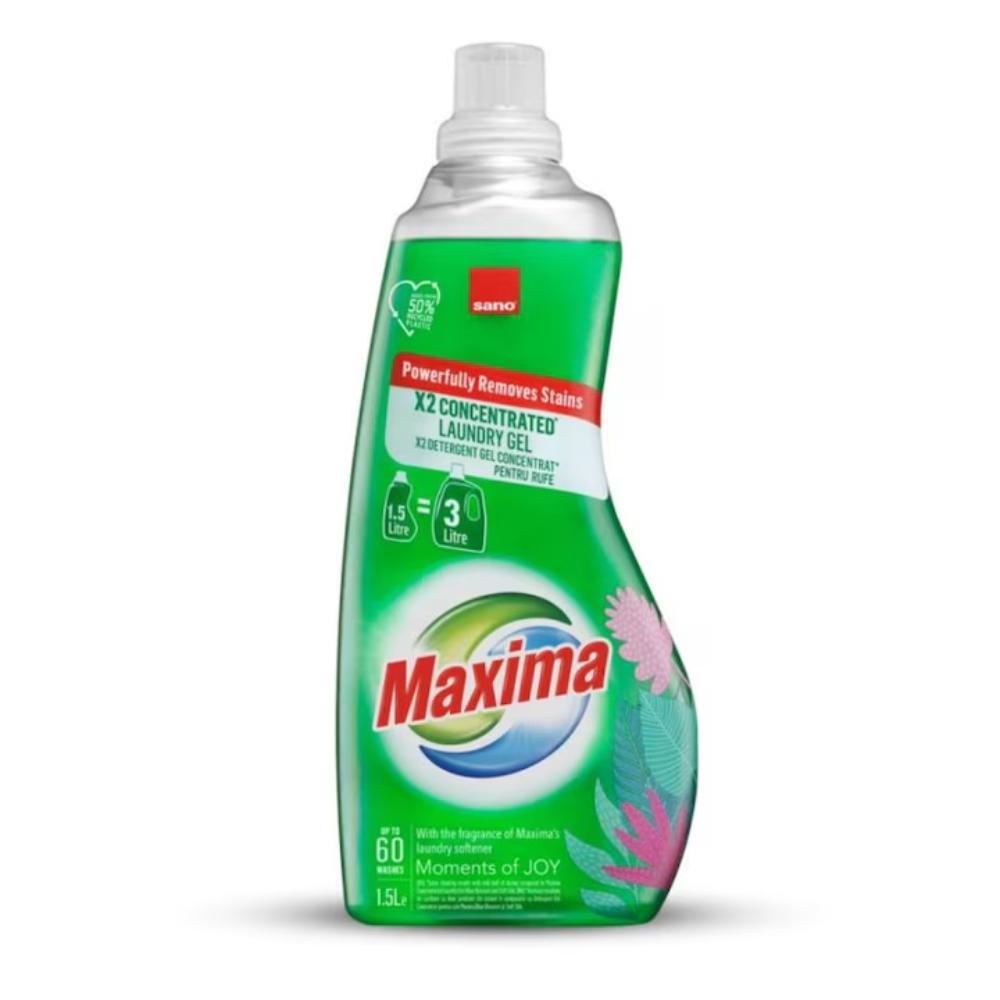 Detergent gel concentrat pentru rufe Sano Maxima, 60 spalari, 1.5 l