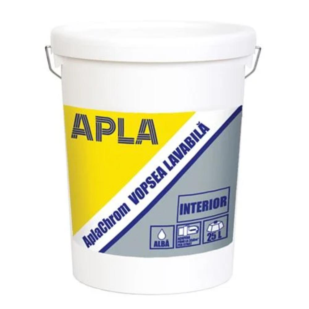 Vopsea lavabila interior, Aplachrom, alb, 25 L
