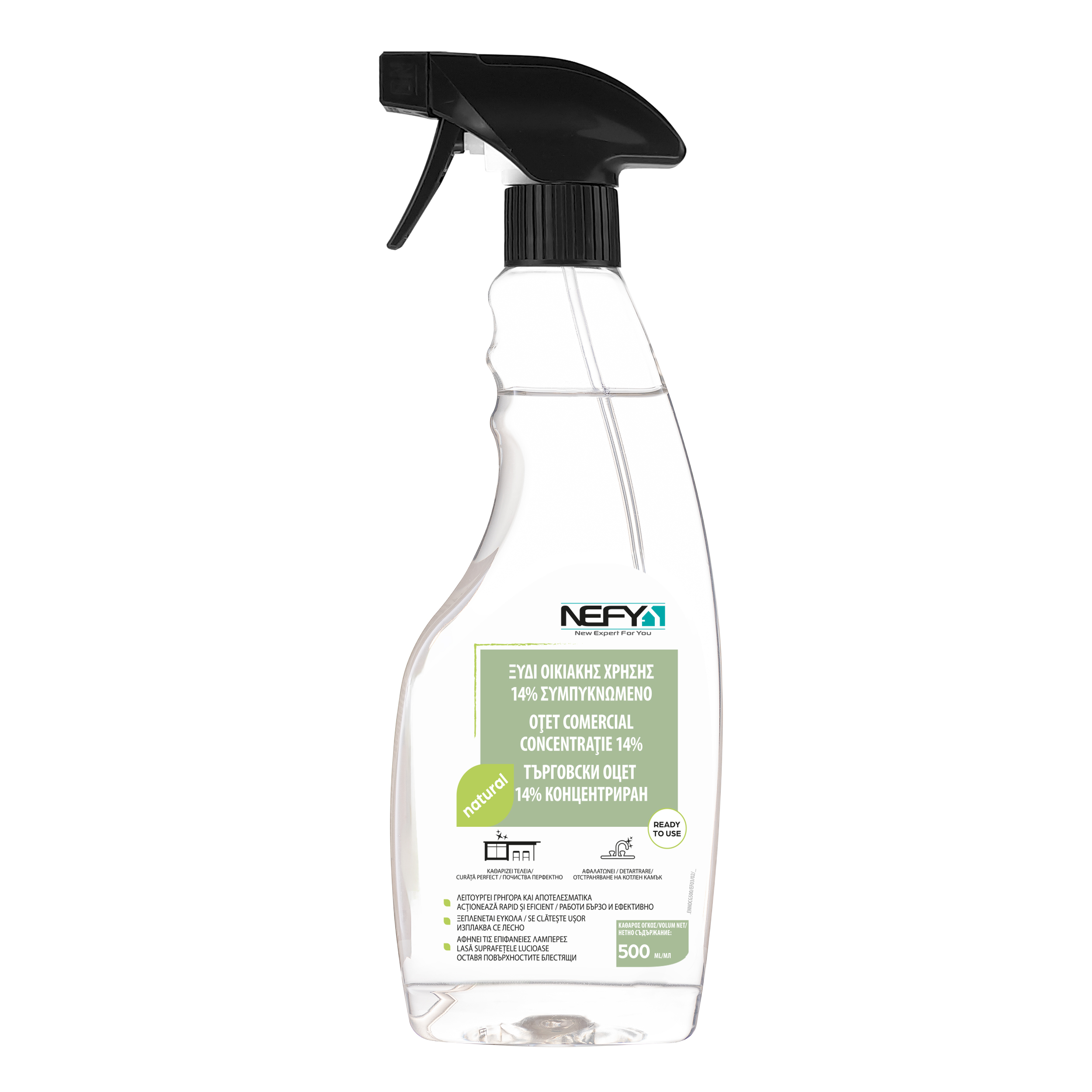 Solutie otet concentratie 14% pentru indepartarea calcarului Nefy natural, 0.5 l