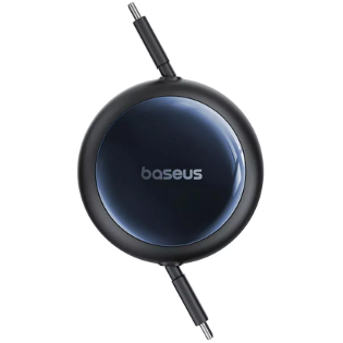 Cablu Date Nomos  Retractabil   100W  USB-C la USB-C  1.5m  Negru