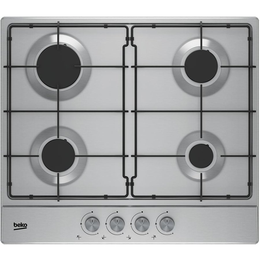 Plita incorporabila Beko HIAG64223SX, Gaz, 4 arzatoare, Inox