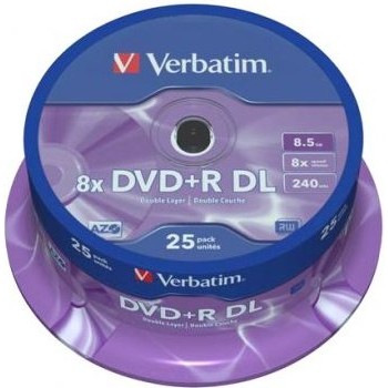 DVD+R Dual Layer 25 bucati, 8x, 8.5GB