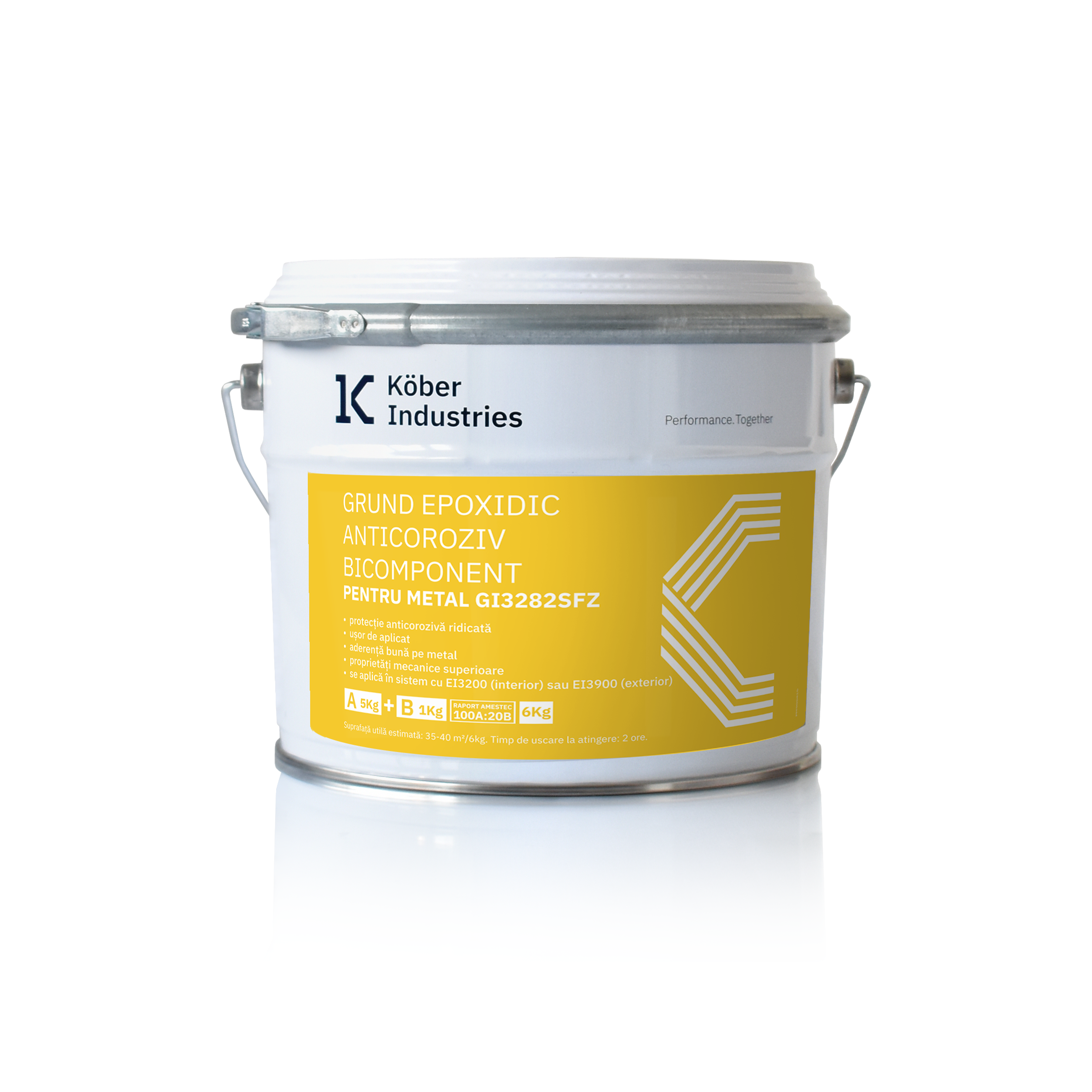 Grund epoxidic pentru metal GI3282SFZ Kober Industries, anticoroziv, interior / exterior, 6 kg