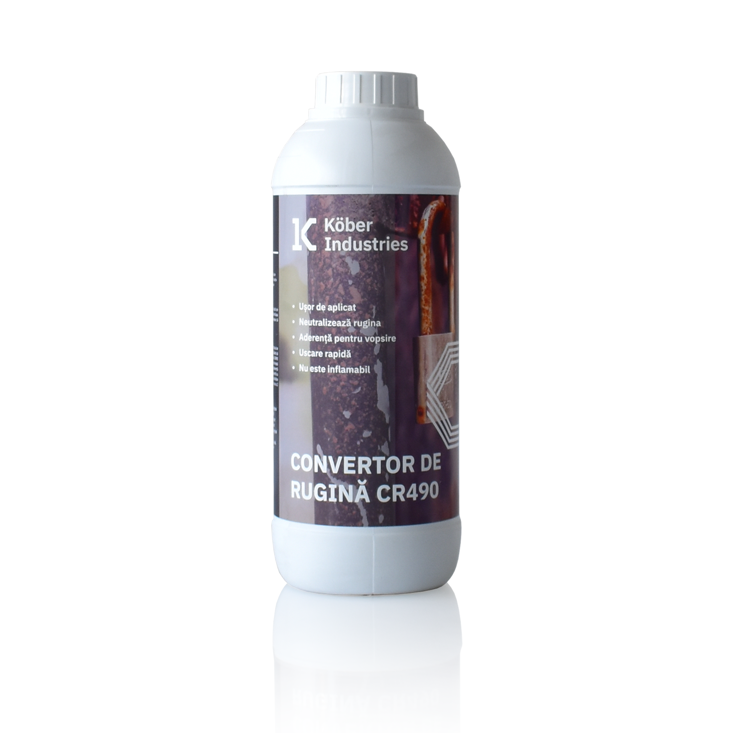 Convertor rugina CR490 Kober Industries, interior / exterior, negru, 1 l