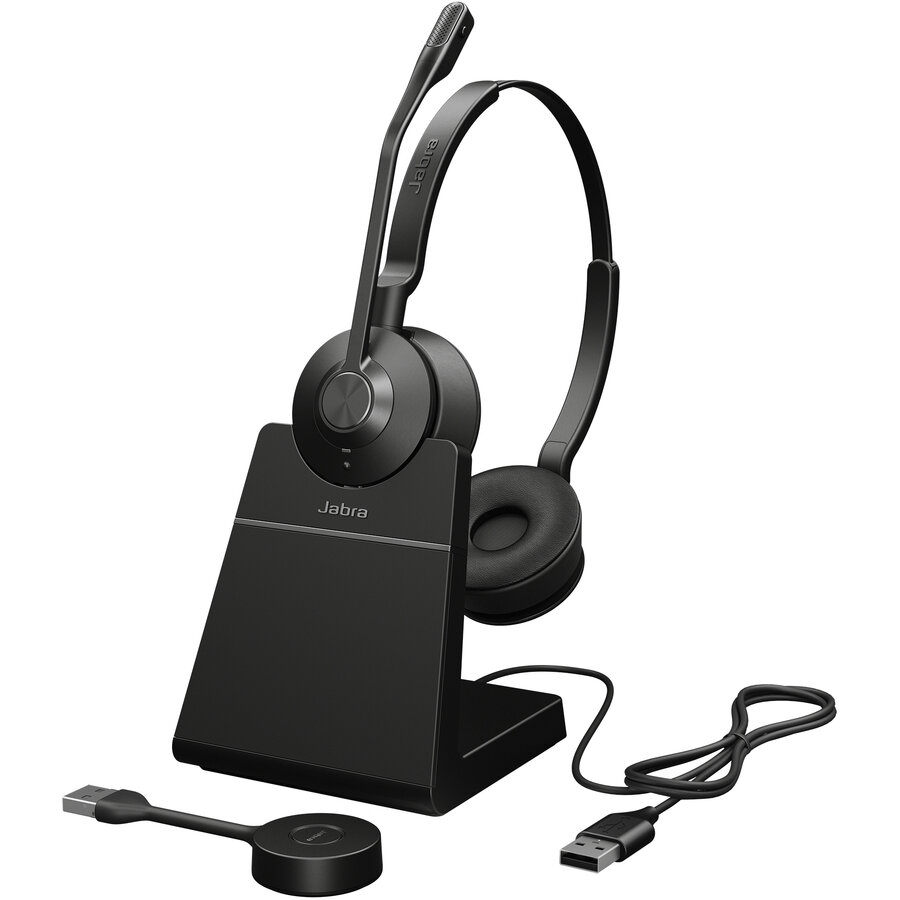 Casti Engage 55 SE UC Stereo Link400 a Stand Negru