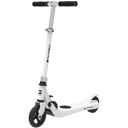 Trotineta Electrica pentru Copii Fun Wheels ZAB0031W Pliabila Viteza Max 12KM/H Varsta 6 Ani+ Alb