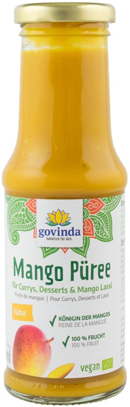 Piure bio de mango, 210ml Govinda