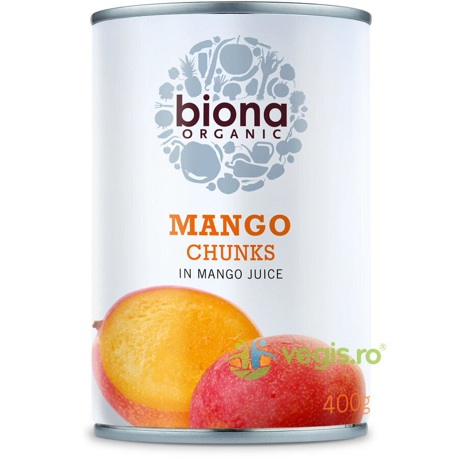 Bucati de Mango in Suc Propriu Ecologic/Bio 400g