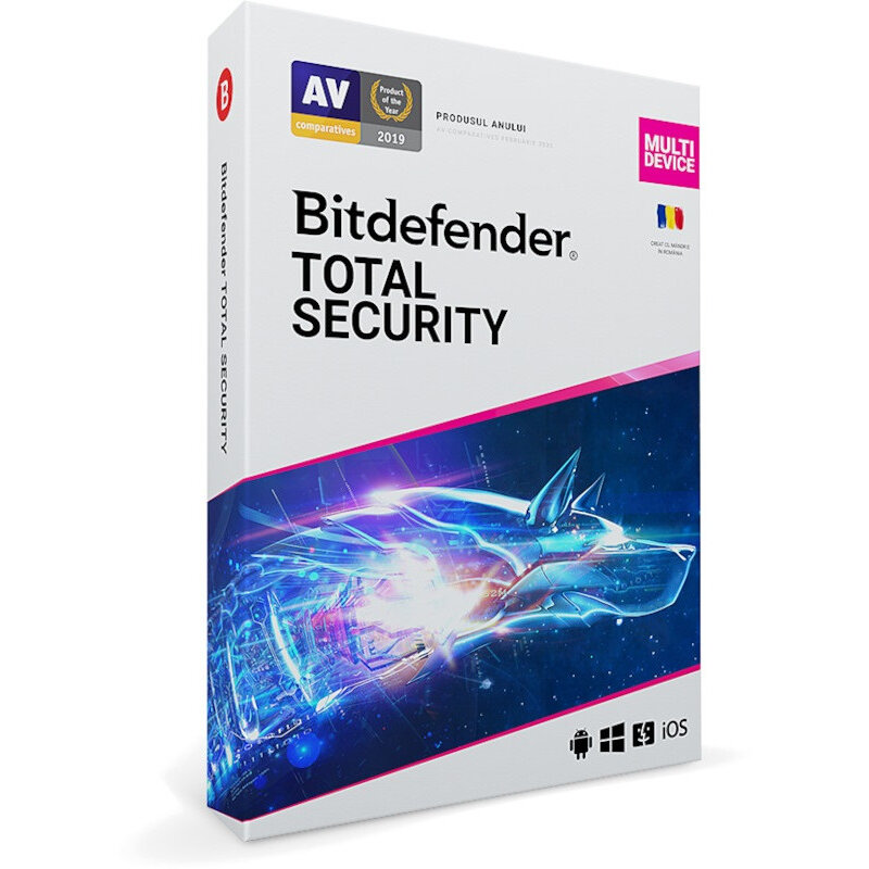 Antivirus Total Security Multi-Device 3 Dispozitive 2 Ani Licenta Noua Retail
