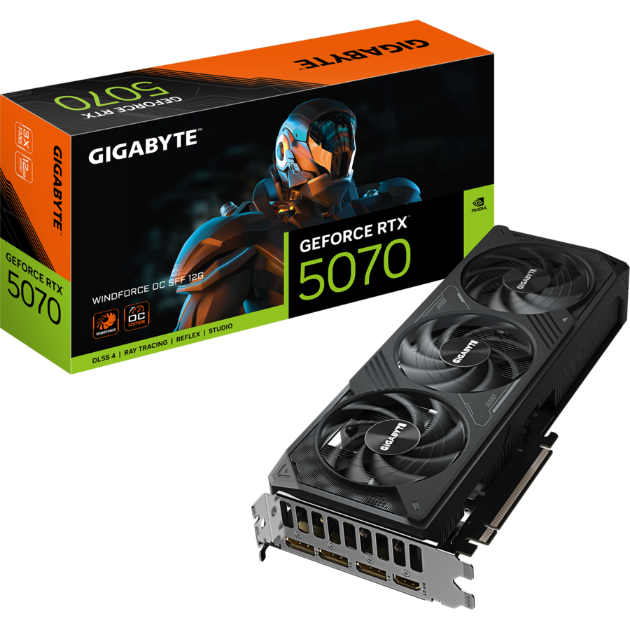 Placa Video GeForce RTX 5070 WINDFORCE OC SFF 12GB DLSS 4