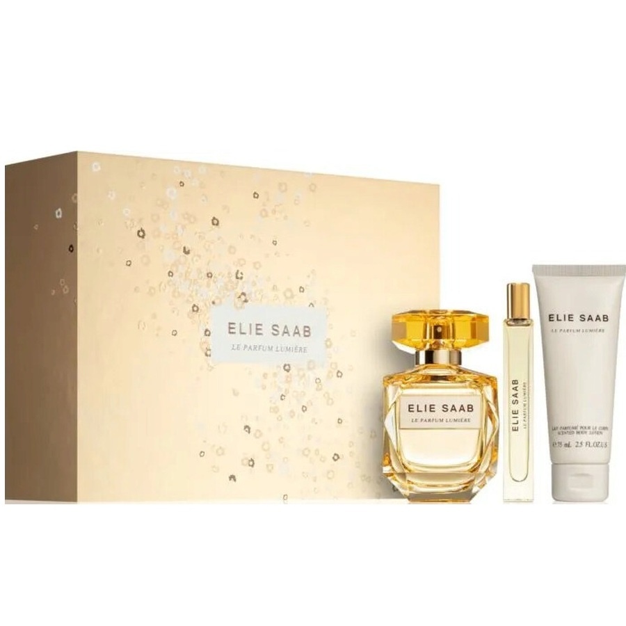 Set cadou Elie Saab Le Parfum Lumiere, Femei, Apa de Parfum, 90 ml + Lotiune de corp 75 ml + Apa de Parfum, 10 ml