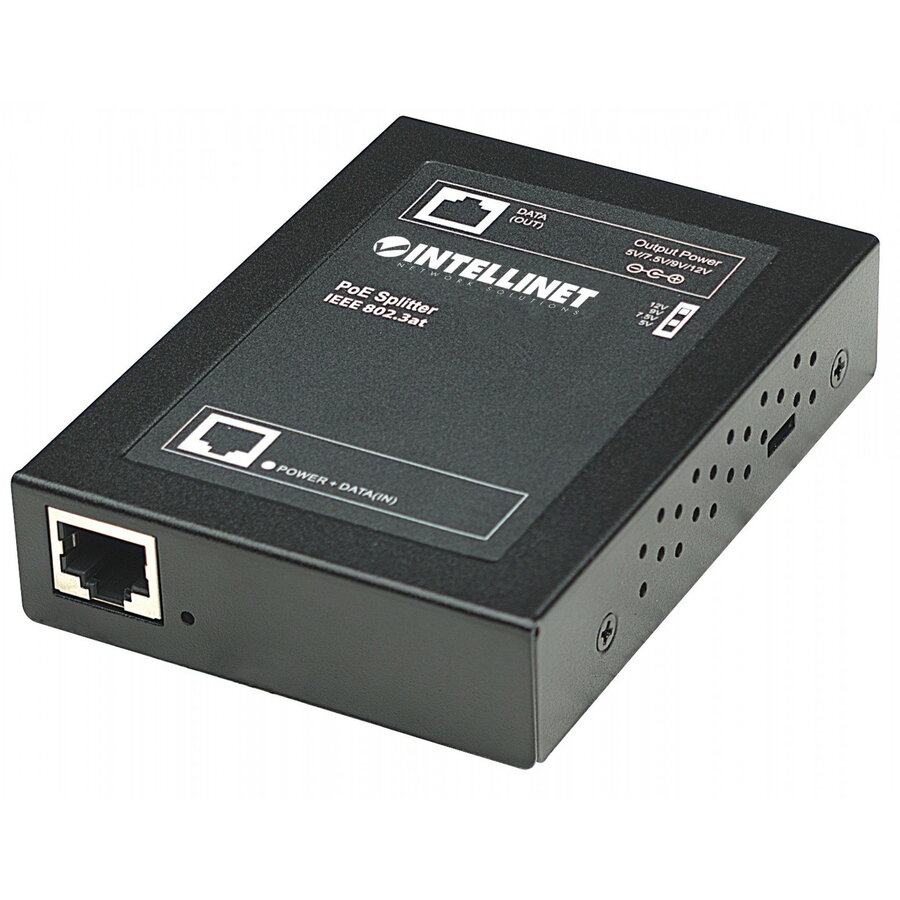 Splitter Intellinet PoE+ IEEE 802.3at/af 5/7.5/9/12 V