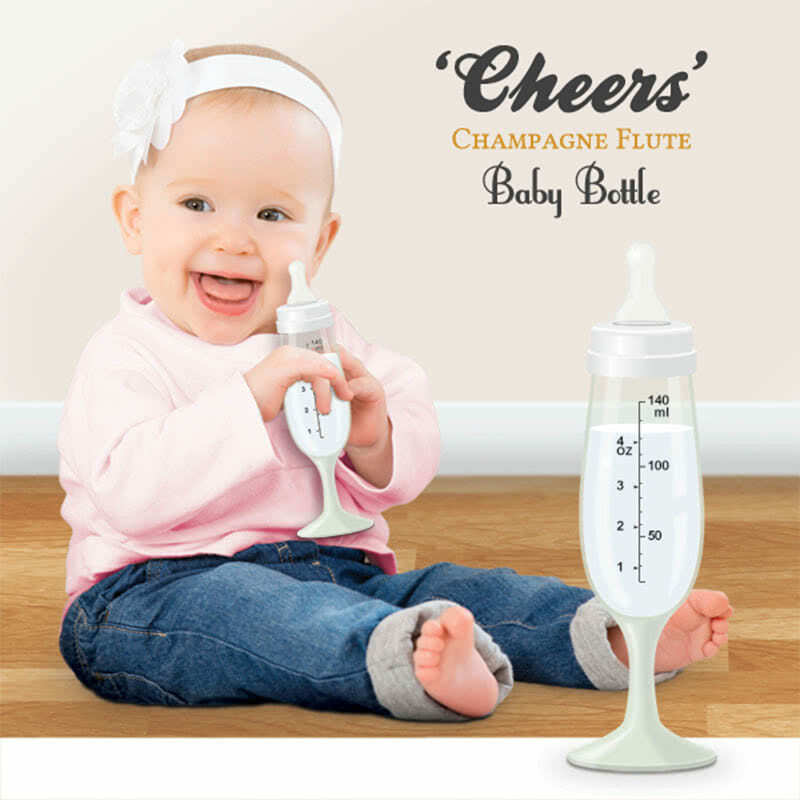 Sticla Bebe - Pahar de Sampanie