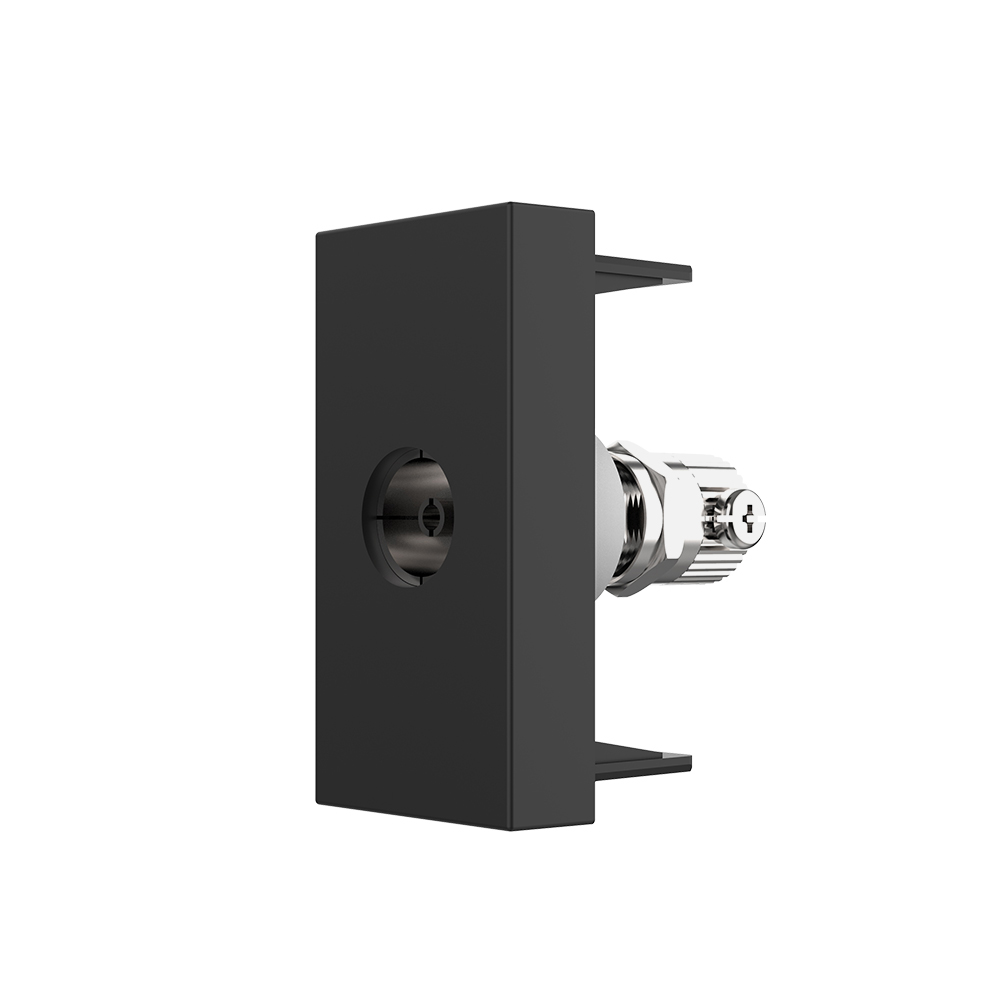 Modul priza TV 1M Livolo VL-FCTV-1BP, policarbonat, negru