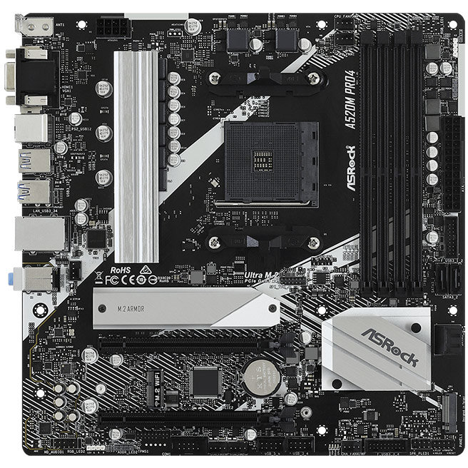Placa de baza A520M PRO4 AM4 AMD AM4 mATX