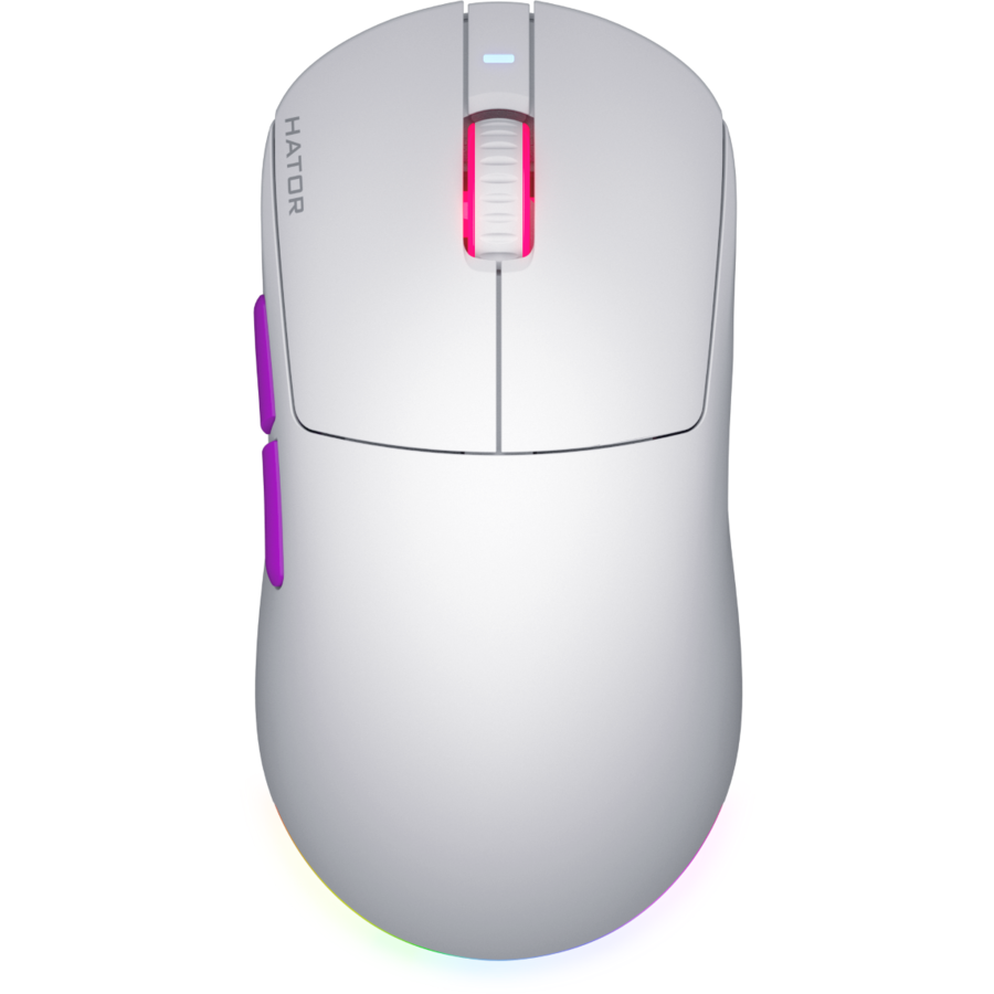 Mouse Gaming Quasar 3 ULTRA 8K RGB Wireless 2.4GHz / Bluetooth / USB 30000DPI Alb/Violet