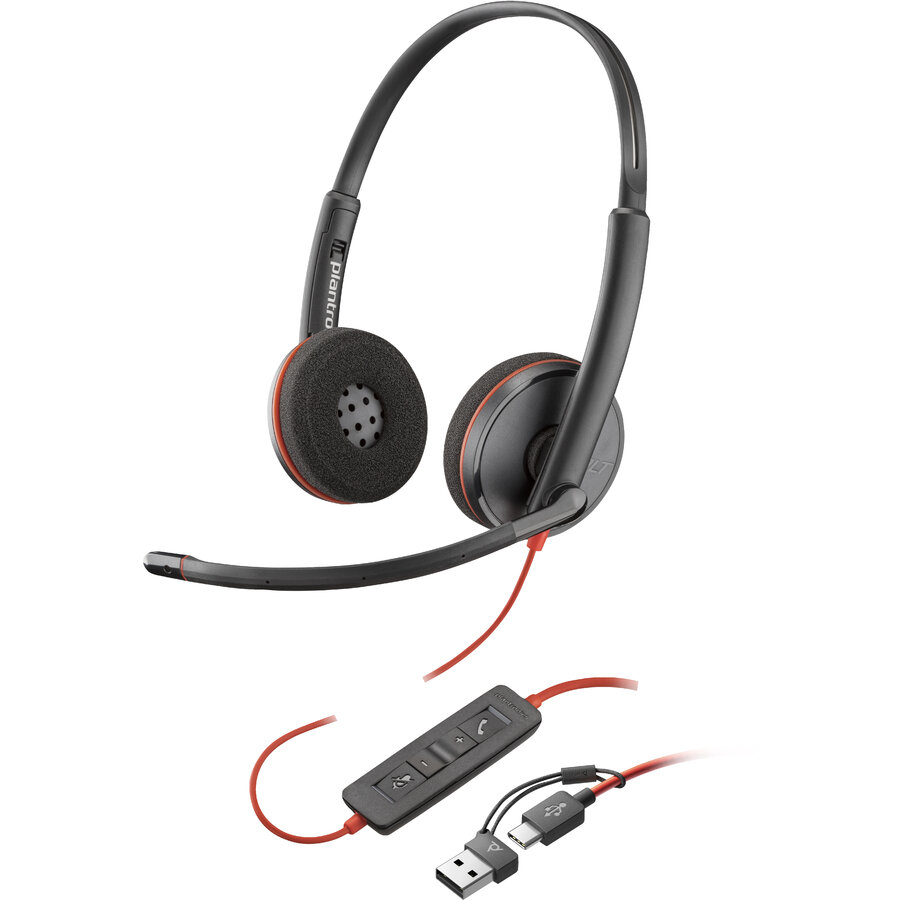 Casti Poly Blackwire 3220 Stereo USB-C Negru Bulk
