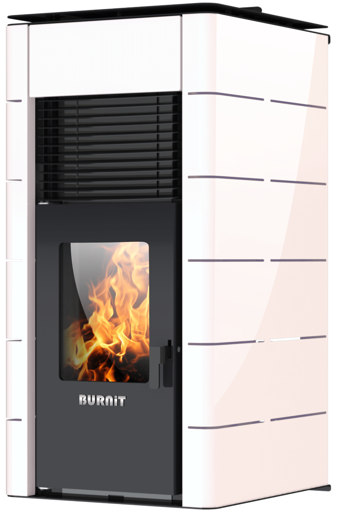 Termosemineu pe peleti Burnit Concept New Swan White 18 kW