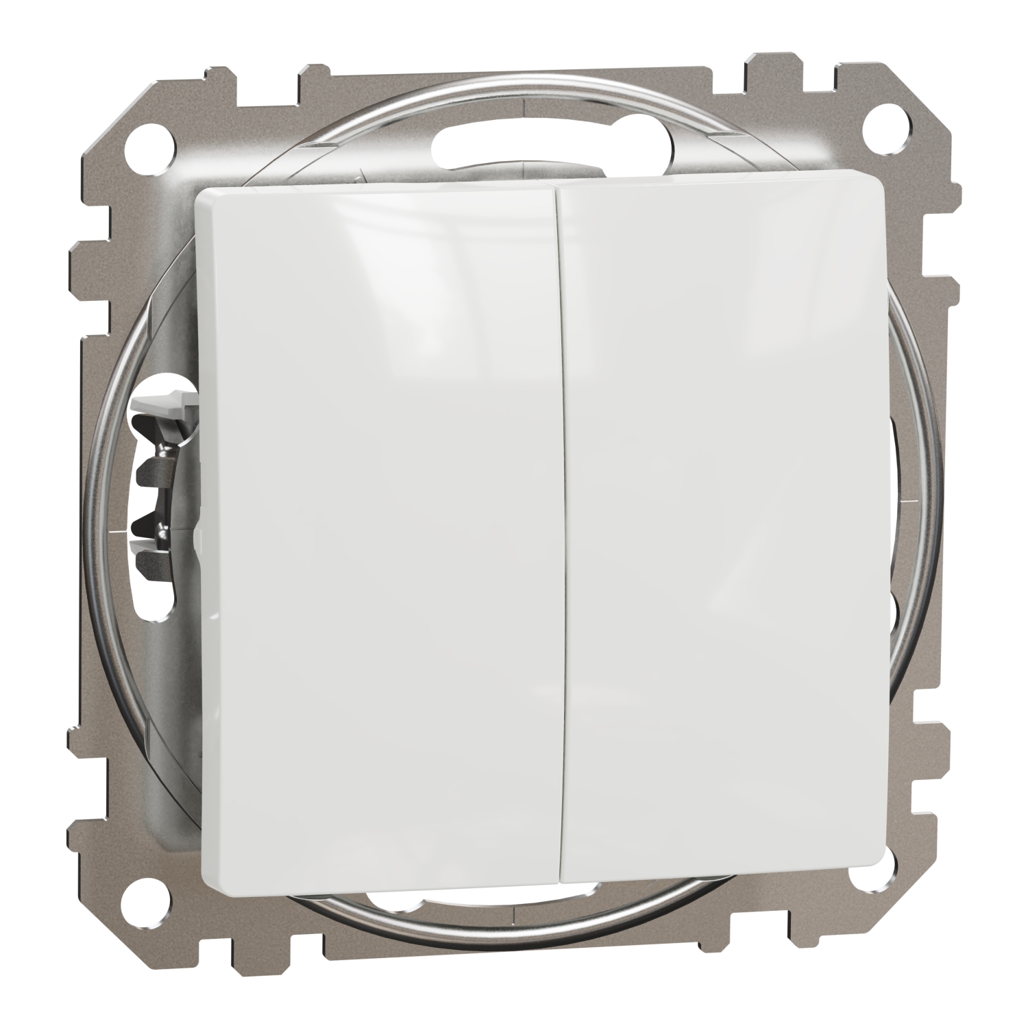 Intrerupator dublu cap scara Schneider Sedna SDD111108, IP20, montaj incastrat, alb 73 x 73 x 24 mm