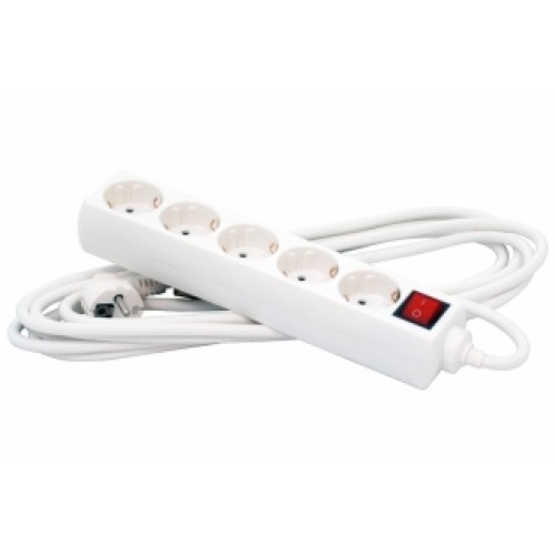 Priza cu protectie - prelungitor 5 prize, 3m, Spacer Defender 'PP-5-30'