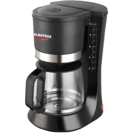 Filtru de cafea Delice Albatros, 10 cesti, 680 W, Negru