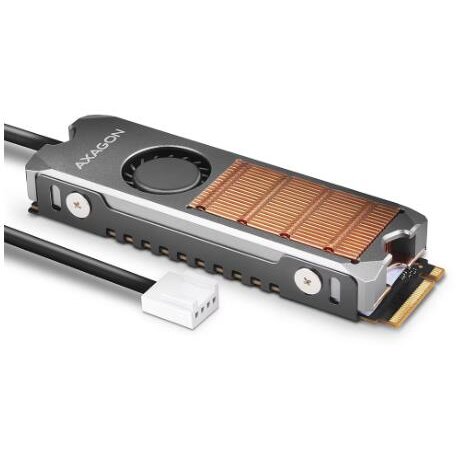 Radiator Activ CLR-M2FAN pentru M.2 SSD Suport SSD 80MM Aluminiu Pad-uri Termice Silicon Incluse Argintiu