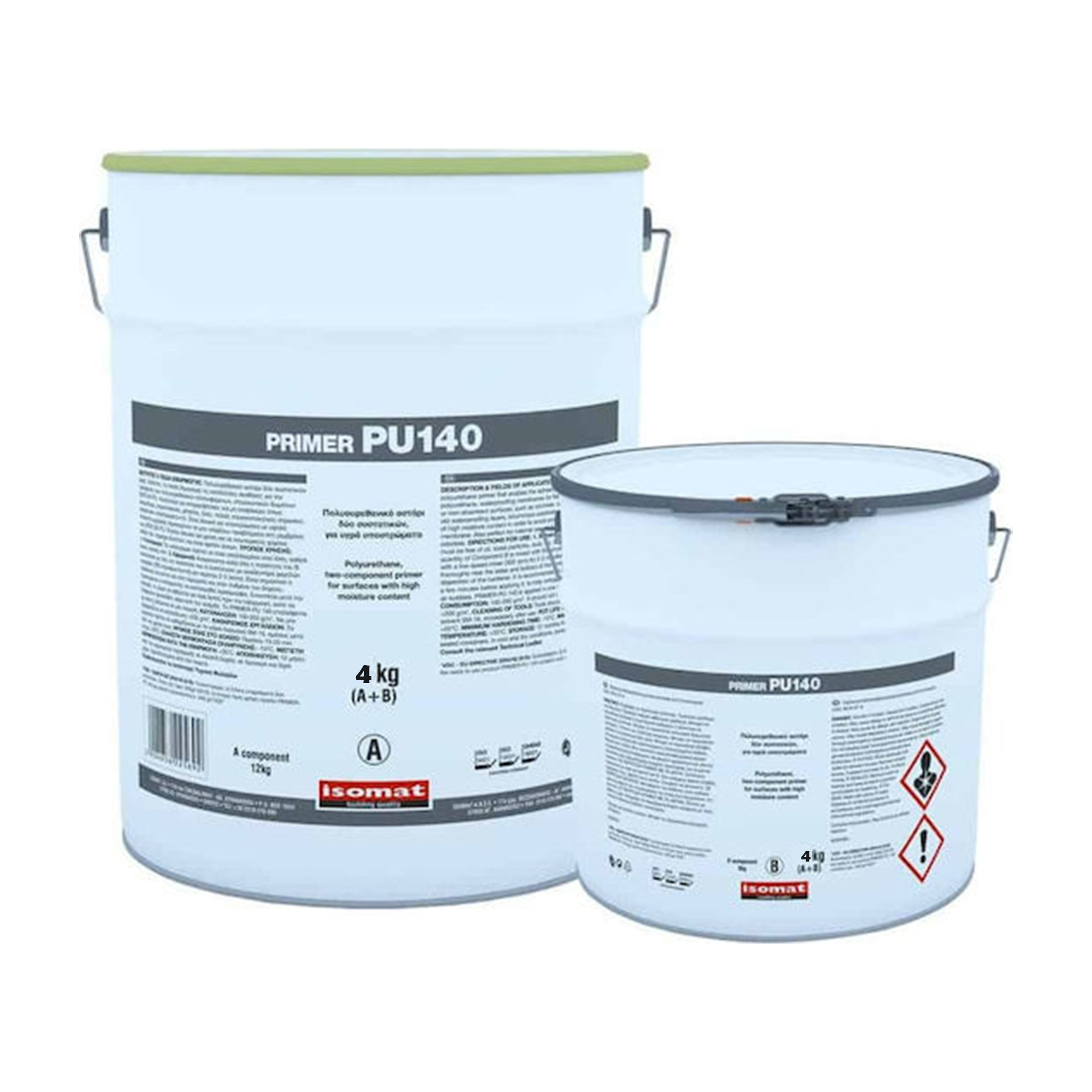 Grund poliuretanic bicomponent Isomat Primer-PU 140, interior/exterior, 4 kg