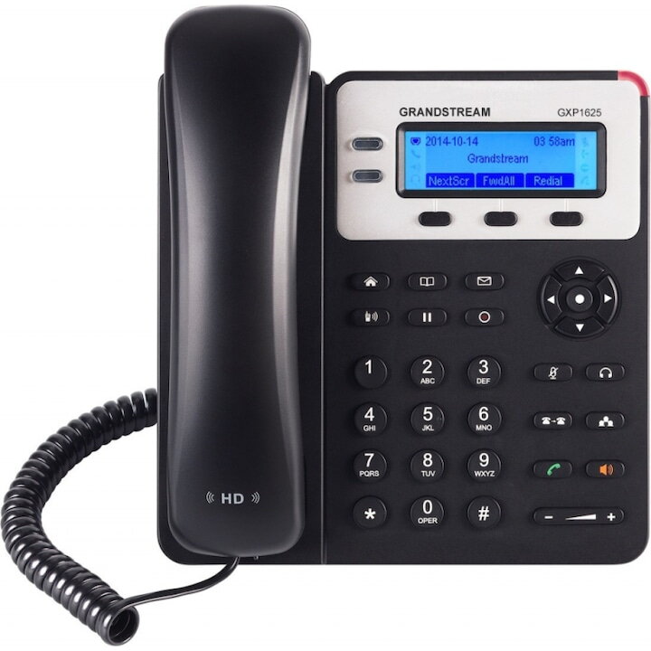 Telefon fix, Grandstream, IP GXP 1625 HD, Negru/Alb
