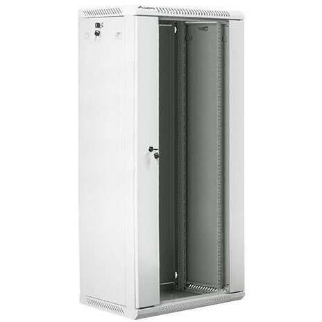 Dulap metalic montat pe perete din pachet demontabil , Lanberg , 27U ,600x450mm , 19 ” , gri