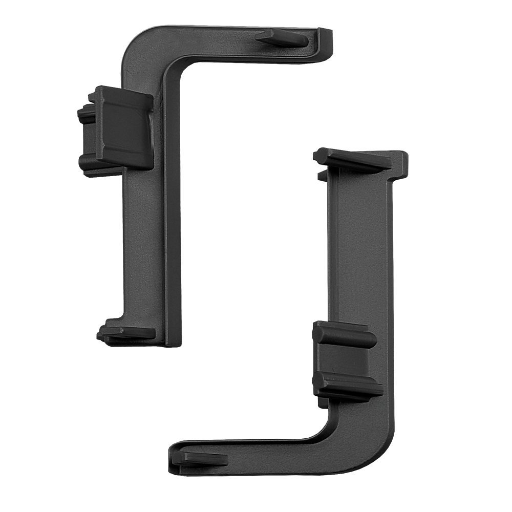 Set colt interior si exterior orizontal Gola, plastic, negru, 8 cm