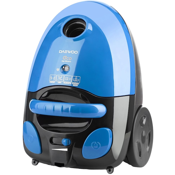 Aspirator cu Sac RC-230B-3 700W 2l Putere Variabila Tub Telescopic Furtun Rotativ 360 Grade Albastru
