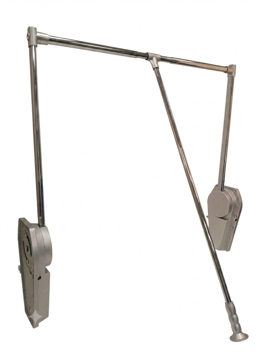 Suport rabatabil pentru haine Teko, metal si PVC, cromat, 850 - 1150 mm