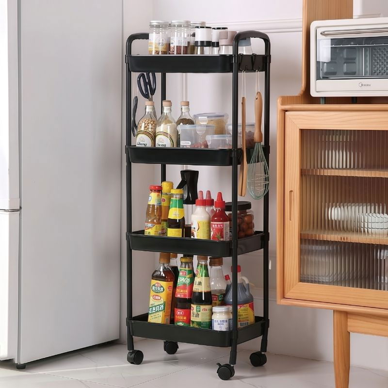 Suport pe roti multifunctional cu 4 polite